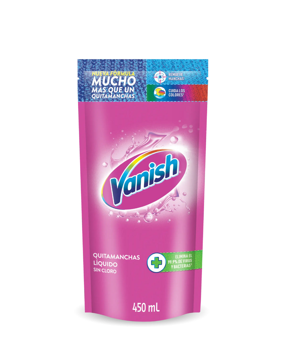 Vanish Quitamanchas ropa color liquido multiuso 450 cc - Puntolimpieza